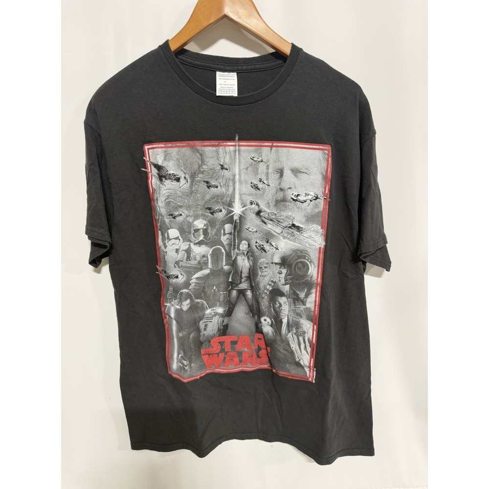 Vintage Star Wars The Last Jedi Box Logo Movie Promo Graphic Sz L Fast Shipping